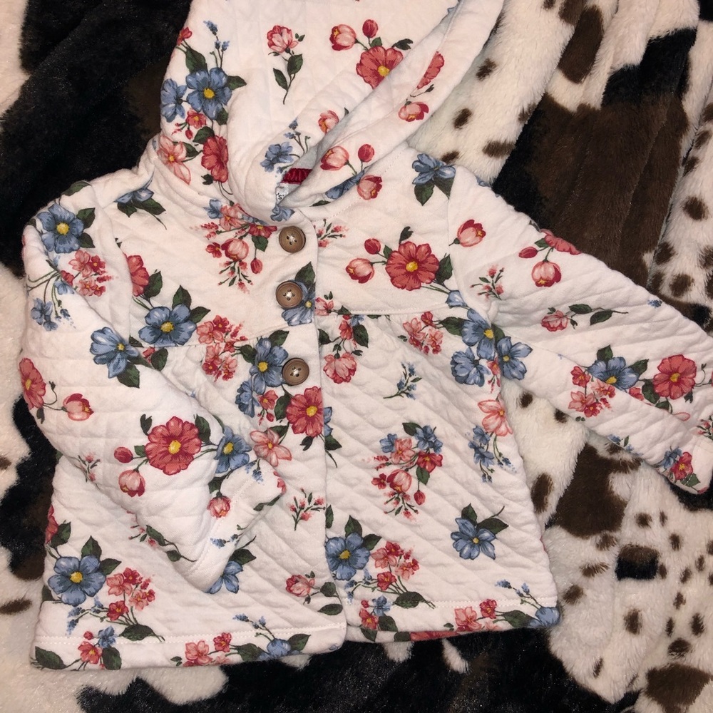 18 month floral quilted coat